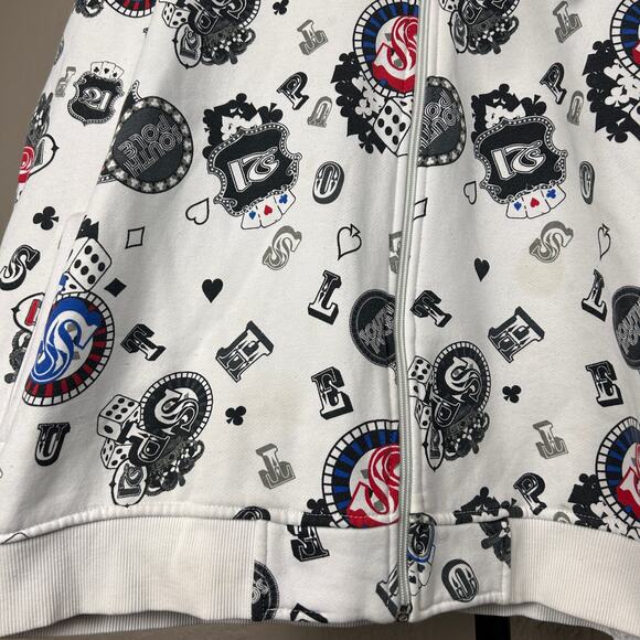 South Pole RARE Y2K Casino AOP Jesse Pinkman 3XL Full Zip Hoodie - Picture 3 of 5